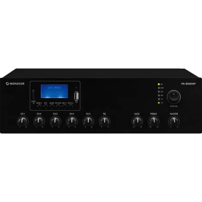 Afbeelding van Monacor PA 806DAP klasse D mixing versterker / mediaspeler