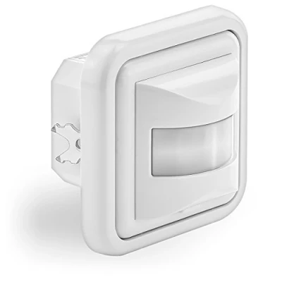 Afbeelding van deleyCON 1x Infrarood Bewegingsmelder Inbouw Wandmontage Binnenruimtes Lichtregeling 160 Werkgebied 9m Reikwijdte Ingebouwde Lichtsensor Wit