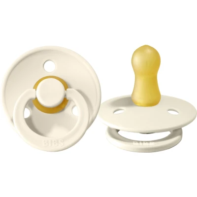 Afbeelding van Bibs Fopspeen natuurrubber ivory maat 0 6 mnd