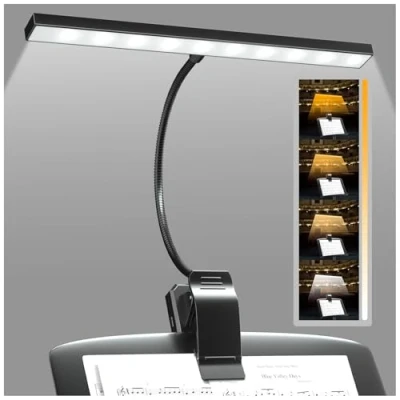 Afbeelding van BrightArk 30 LED Muziek Stand Licht, Clip op Licht voor Muziekstandaards, Oogverzorgende USB Oplaadbare Piano Leeslicht, 4 Kleur &amp; 3 Helderheid, Ideale Muziekgeschenken, Perfect Piano,