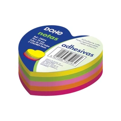 Afbeelding van DOHE 75016 250 x zelfklevende notities in de vorm van een hart, 70 mm