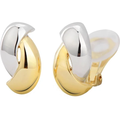 Afbeelding van Traveller Clip Oorbellen Oorclips Dames Goudkleurig &amp; Zilverkleurig Bicolor 155427