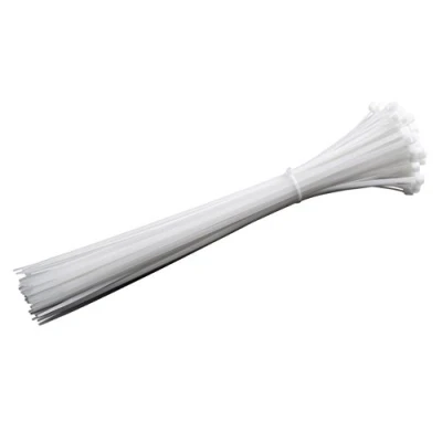 Afbeelding van Meister Kabelbinders, praktische set, 25 stuks, wit, 150 x 3,6 mm, stevig nylon, vormvast, duurzaam en robuust, kabelbinderset voor bundelgoed, kabelverbinders, 7452180