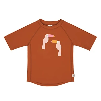 Afbeelding van Lässig Zwemshirt Rashguard Korte Mouw Splash &amp; Fun Toekan Bruin maat 74 80cm