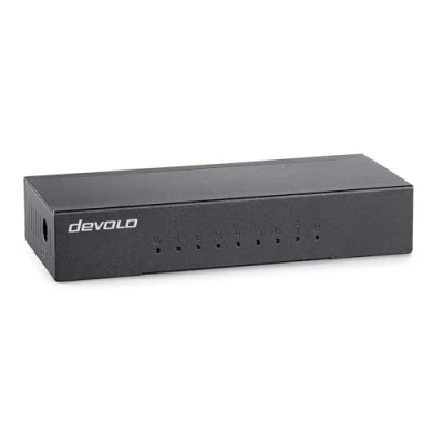 Afbeelding van devolo Gigabit Ethernet switch 8 Port onbeheerd LAN netwerk verdeler 1000 Mbit/s zonder ventilator