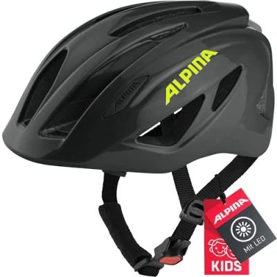 Afbeelding van ALPINA Unisex Kinderen, PICO FLASH Fietshelm, black neon gloss, 50 55 cm