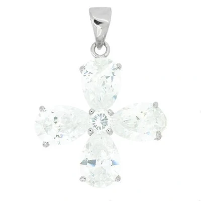 Afbeelding van Blinx Jewels Zilveren Hanger Bloem Stenen Zirkonia