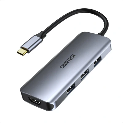 Afbeelding van Choetech 7 in 1 4K HDMI, USB 3.0, 100W PD C Hub