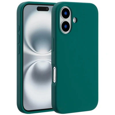 Afbeelding van Apple iPhone 16 MagSafe Hoesje Siliconen en TPU (zacht) Accezz Softcase/Backcover Groen Telefoonhoesje