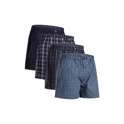 Afbeelding van Danish Endurance 4 PACK Casual Boxershort, Heren, Maat: Large, Multicolor/blue/grey