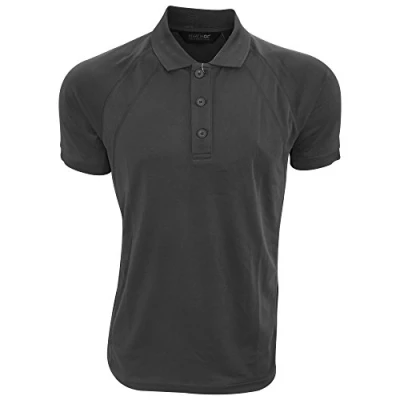Afbeelding van Regatta Heren COOLWEAVE Regular Fit Effen poloshirt met korte mouwen, zwart, Large