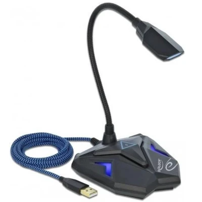 Afbeelding van Delock Desktop USB Gaming Mikrofon mit Schwanenhals und Mute Button