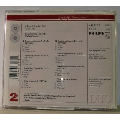 Afbeelding van Bach: Brandenburg Concertos, Violin Concertos / I Musici
