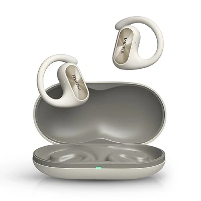 Afbeelding van 1MORE Fit SE S30 Open Ear True Wireless Bluetooth Hoofdtelefoon met 4 microfoons voor heldere gesprekken, split ontwerp oorhaken, IPX5, 30H speeltijd, compatibel iPhone en Android (wit)
