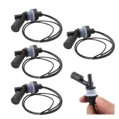 Afbeelding van LNGJIN Niveauschakelaar, 4 stuks, zijdelings gemonteerde horizontale vlotterschakelaar, vloeistofvlotterschakelaar, waterniveausensor, vloeistofvlotterschakelaar voor tank, zwembad, horizontaal,