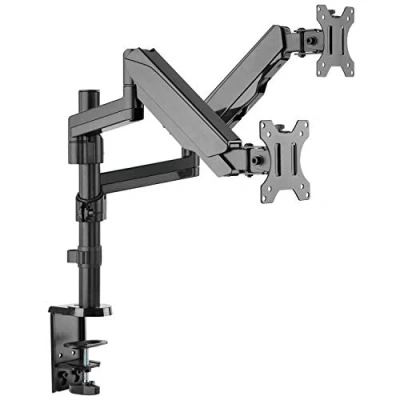 Afbeelding van RICOO Dual Monitor houder tafel mechanische veer voor 17 32 inch, VESA tafelhouder, monitorarm TS9611, monitorhouder 2 monitoren arm beeldschermhouder