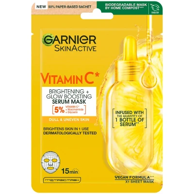 Afbeelding van Garnier Skin Active Vitamin C Sheet Mask Super Hydrating + Brightening (28 g)
