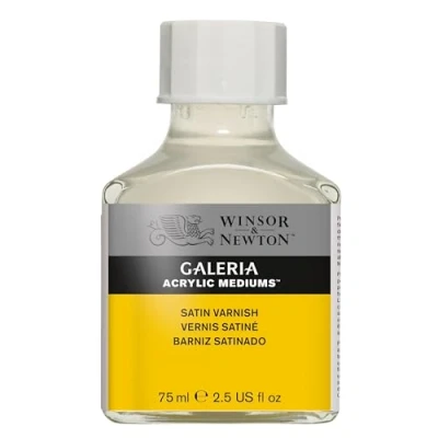 Afbeelding van Winsor &amp; Newton 3022803 Galeria halfglanzende lak, beschermende coating op acrylschilderijen, fles van 75 ml