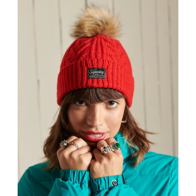Afbeelding van Superdry LUX Muts, Dames, Maat: One Size, Flame marl