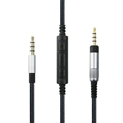 Afbeelding van Audio vervangende kabel met in line microfoon afstandsbediening volumeregeling compatibel Bose QC25, QC35, QC35II, QuietComfort 25 35 hoofdtelefoon, audiokabel Samsung Galaxy Huawei