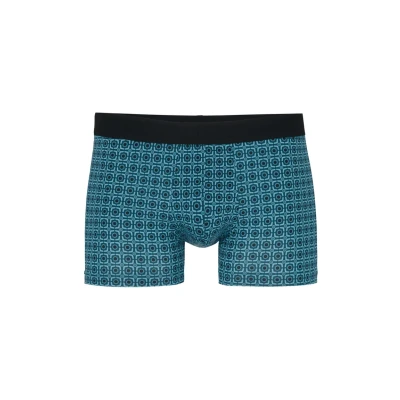 Afbeelding van CALIDA Grafisch katoenen boxershorts voor heren, van 100% supima katoen, met elastische tailleband, blauw, 46 48