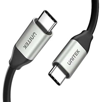 Afbeelding van UNITEK Human friendly USB C 100W PD Schnellladekabel mit 4K@60Hz und 10Gbps Daten (USB 3.2 Gen2) C14082ABK Power Delivery SuperSpeed + Quick Charge Schwarz