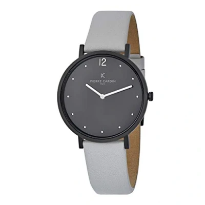 Afbeelding van Pierre Cardin Belleville Simplicity CBV.1037 Horloge Leer Grijs Ø 39 mm