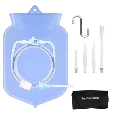 Afbeelding van TopQuaFocus 4L Grote Klysma Zak Kit voor Colon Reiniging Silicone Koffie Herbruikbaar 2m Lange buis Clear Colonic Cleanse Enemas vrouwen BPA &amp; ftalaten vrij