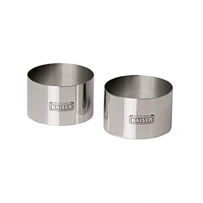 Afbeelding van Original Kaiser Inspiration Dessertringen Set 2 delig, serveerringen roestvrij staal 8 cm, voor aantrekkelijk aanrechten, vaatwasmachinebestendig