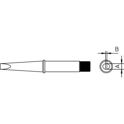 Afbeelding van Weller 4CT6E8 1 soldeerpunt Beitelvorm, recht Grootte 7 mm Inhoud: stuk(s)