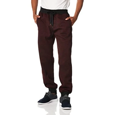 Afbeelding van Southpole Heren joggingbroek basic fleece Marled trainingsbroek, wijnrood, M