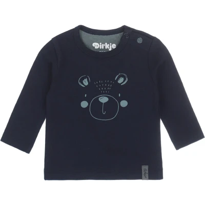 Afbeelding van Dirkje Bear Navy Maat 44 Lange Mouw T shirt N270 NOS