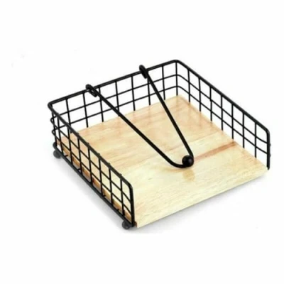 Afbeelding van Servethouder Confortime 158733 Zwart Metaal 19 x 7 cm (12 Stuks)