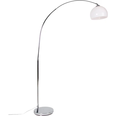 Afbeelding van QAZQA Moderne booglamp chroom met witte kap Arc Basic