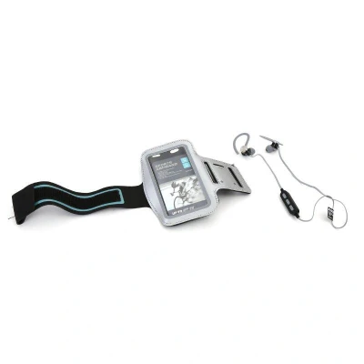 Afbeelding van PLATINET Bluetooth Earphones Sport + Armband voor smartphone grijs