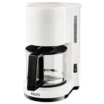 Afbeelding van Krups F18301 Aromacafé Filterkoffiezetapparaat, klein 0,6 l koffiezetapparaat, 5 7 kopjes koffie, warmhoudfunctie, automatische uitschakeling na 30 minuten, wit