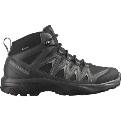 Afbeelding van Salomon X Braze MID GTX Outdoorschoenen, Dames, Maat: 41 1/3, Black/magnet/hazelnut Imitatieleer/ textiel