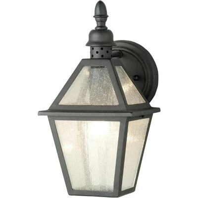 Afbeelding van Elstead Lighting LED Wand Buitenlamp Polruan 1X E27 Max 60W IP44 Dimbaar Mud Black