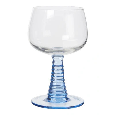 Afbeelding van HKliving Swirl wijnglas hoog Blue
