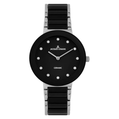 Afbeelding van JACQUES LEMANS Dameshorloge, analoog kwartshorloge 42 7G, zilver, armband
