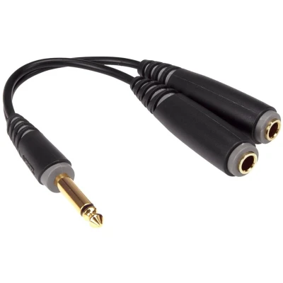 Afbeelding van Klotz AYU 2 Y adapter TS 6.35mm mono 2x 0.2m