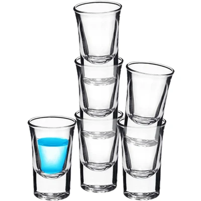 Afbeelding van 6x shotglaasjes / borrelglazen transparant 3,4 cl Shotglazen