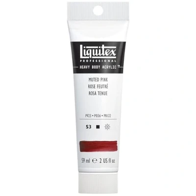 Afbeelding van Liquitex 1040504 Professional Heavy Body acrylverf in kunstenaarskwaliteit met uitstekende lichtechtheid en boterachtige consistentie, 59ml Tube, Muted Pink