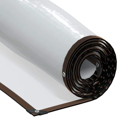 Afbeelding van vidaXL Doorzichtig zeildoek met zeilringen 4x5 m polyethyleen
