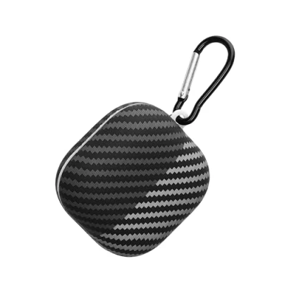 Afbeelding van kwmobile koptelefoon oortjes hoes compatibel met Beats Fit Pro case Kunststof oordopjes cover Aramide patroon in zwart/grijs