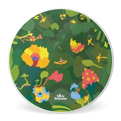 Afbeelding van Evans Beatles Basdrumkop Geel Submarine Resonant Bass Drumhead Primrose Prairie, 20&quot;