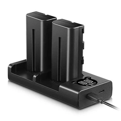 Afbeelding van NP F550 ENEGON Camera Battery (2 Pack,2900mAh) for On LED Video Light Panel and Rapid Dual Slot Charger Sony F970, F750, F770, F960, F530, F330, F570, CCD SC55, TR516, TR716, TR818
