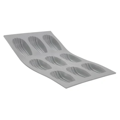 Afbeelding van De Buyer 1832.21D Elastomoule siliconen bakvorm 8 Madeleine cakes, mal 3 cl capaciteit