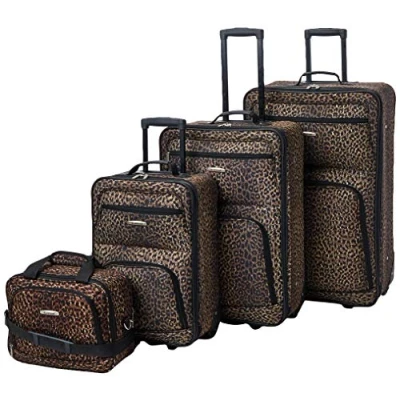 Afbeelding van Rockland Jungle Softside Rechtopstaande Bagage Set, Luipaard, Eén maat, Set