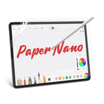Afbeelding van BERSEM 2 pack papieren schermbeschermer compatibel met iPad Pro 11 inch (2022 &amp; 2021 2020 2018) / Air 5 4 Generation (10,9 inch, 2022 2020), matte PET folie, anti glans, schrijven als